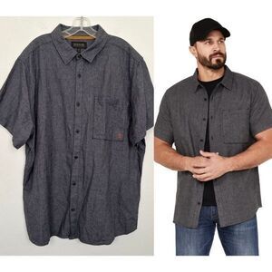 Brothers and Sons Men's Casual Short Sleeve Button-Down Western Shirt Gray XXL